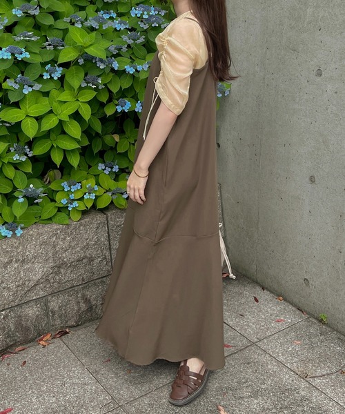 apres jour clair(アプレジュールクレア)の「【apres jour clair】アシメマーメイドキャミワンピース【ZOZOTOWN限定アイテム】(ワンピース・レディース・ブラック/ライトベージュ/ブラウン系その他・フリー/X-LARGE)」の11枚目の写真