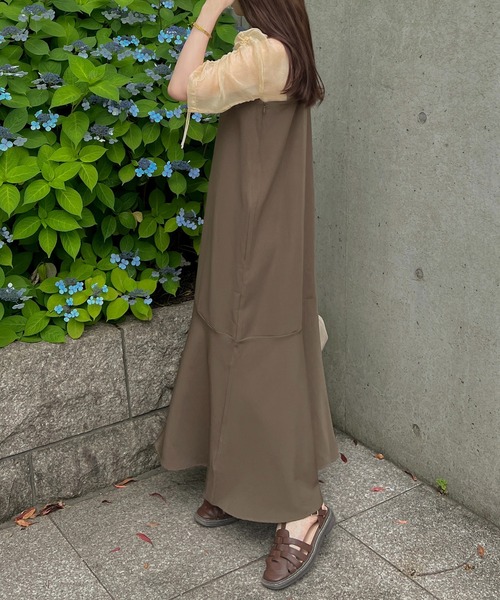 apres jour clair(アプレジュールクレア)の「【apres jour clair】アシメマーメイドキャミワンピース【ZOZOTOWN限定アイテム】(ワンピース・レディース・ブラック/ライトベージュ/ブラウン系その他・フリー/X-LARGE)」の15枚目の写真