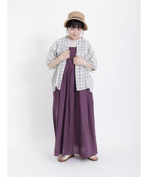 Samansa Mos2（サマンサ モスモス）の「柄アソートフリル切替ブラウス（シャツ/ブラウス・レディース・ネイビー/オフホワイト/ブルー/キナリ・F）」の14枚目の写真