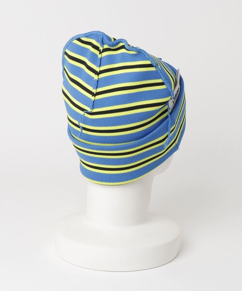 JNBY(ジェーエヌビーワイ)の「APN Logo-patch Striped Falling Yarn Polyester Beanie Hat / ビーニーハット /ニットキャップ(ニットキャップ/ビーニー・レディース・ブルー系その他4/グリーン系その他5・ONE SIZE)」の3枚目の写真