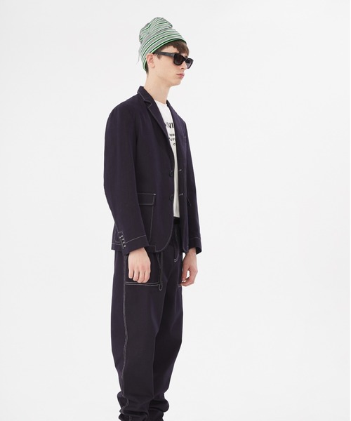 JNBY(ジェーエヌビーワイ)の「APN Logo-patch Striped Falling Yarn Polyester Beanie Hat / ビーニーハット /ニットキャップ(ニットキャップ/ビーニー・レディース・ブルー系その他4/グリーン系その他5・ONE SIZE)」の8枚目の写真