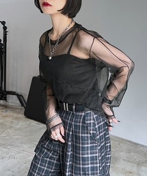 PAGEBOY | ラメチュールアシメメローTOPS(Tシャツ/カットソー)