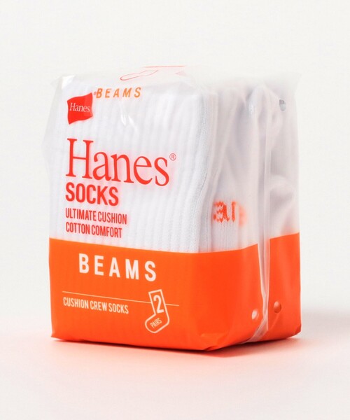 HANES（ヘインズ）の「Hanes × BEAMS / 別注 Socks 2pieces pack（ソックス/靴下・メンズ・ホワイト・ONE SIZE）」の5枚目の写真