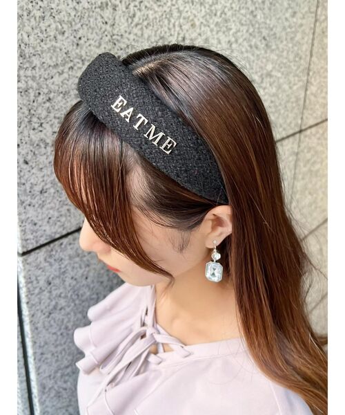 EATME（イートミー）の「EATMEツイードカチューシャ（カチューシャ・レディース・ブラック・FREE）」の2枚目の写真