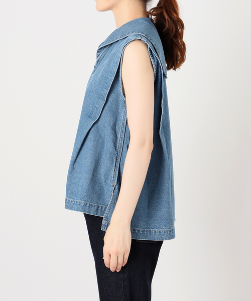 SLOBE IENA（スローブイエナ）の「LE DENIMセーラーノースリーブ 