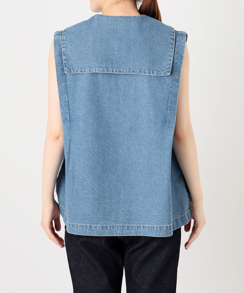 SLOBE IENA（スローブイエナ）の「LE DENIMセーラーノースリーブ 