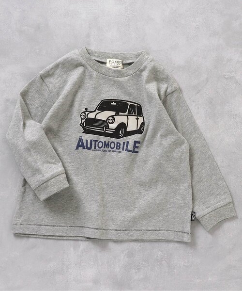 F.O.KIDS（エフオーキッズ）の「カラバリグラフィックL/S TEE（Tシャツ/カットソー・キッズ・ネイビー/チャコール/サックスブルー/オレンジ/オフホワイト/グレー/イエロー/カーキ/グリーン/パープル・140/150/100/110/80/90/95/120/130）」の3枚目の写真