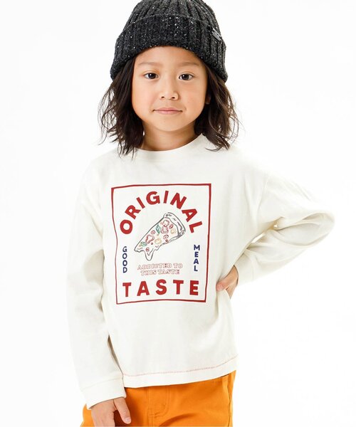 F.O.KIDS（エフオーキッズ）の「カラバリグラフィックL/S TEE（Tシャツ/カットソー・キッズ・ネイビー/チャコール/サックスブルー/オレンジ/オフホワイト/グレー/イエロー/カーキ/グリーン/パープル・140/150/100/110/80/90/95/120/130）」の2枚目の写真