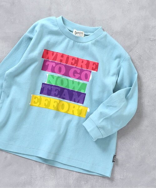 F.O.KIDS（エフオーキッズ）の「カラバリグラフィックL/S TEE（Tシャツ/カットソー・キッズ・ネイビー/チャコール/サックスブルー/オレンジ/オフホワイト/グレー/イエロー/カーキ/グリーン/パープル・140/150/100/110/80/90/95/120/130）」の8枚目の写真