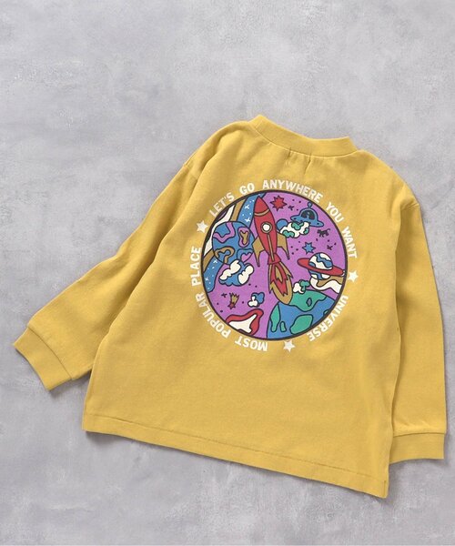 F.O.KIDS（エフオーキッズ）の「カラバリグラフィックL/S TEE（Tシャツ/カットソー・キッズ・ネイビー/チャコール/サックスブルー/オレンジ/オフホワイト/グレー/イエロー/カーキ/グリーン/パープル・140/150/100/110/80/90/95/120/130）」の10枚目の写真