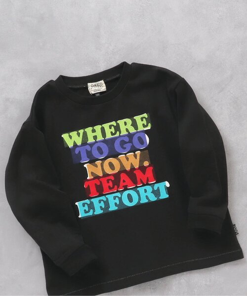 F.O.KIDS（エフオーキッズ）の「カラバリグラフィックL/S TEE（Tシャツ/カットソー・キッズ・ネイビー/チャコール/サックスブルー/オレンジ/オフホワイト/グレー/イエロー/カーキ/グリーン/パープル・140/150/100/110/80/90/95/120/130）」の4枚目の写真
