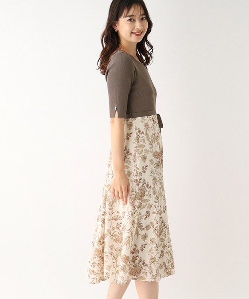 アリスオリビア Lavenia Hazy ネックリボン フローラル ワンピ セール 20%OFF】ハイネック花柄ワンピース(505623607) | ロペ