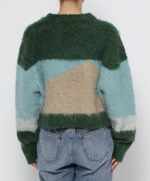 LOWRYS FARM（ローリーズファーム）の「ブークレアソートガラプルオーバーLS  977801（ニット/セーター・レディース・オレンジ/グリーン/パープル/ブラウン・FREE）」の20枚目の写真