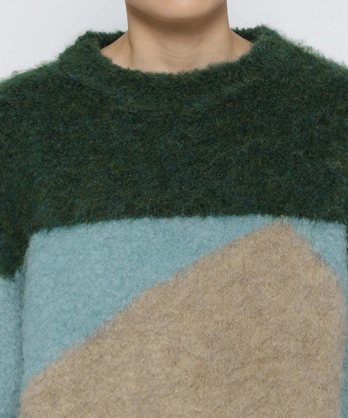 LOWRYS FARM（ローリーズファーム）の「ブークレアソートガラプルオーバーLS  977801（ニット/セーター・レディース・オレンジ/グリーン/パープル/ブラウン・FREE）」の21枚目の写真