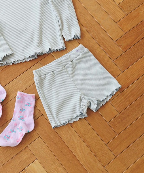 BAYFLOW（ベイフロー）の「リブショートパンツ（KIDS）（その他パンツ・キッズ・アイボリー/パープル/ライトグレー/ブラック・140cm/110cm/150cm/120cm/130cm）」の3枚目の写真