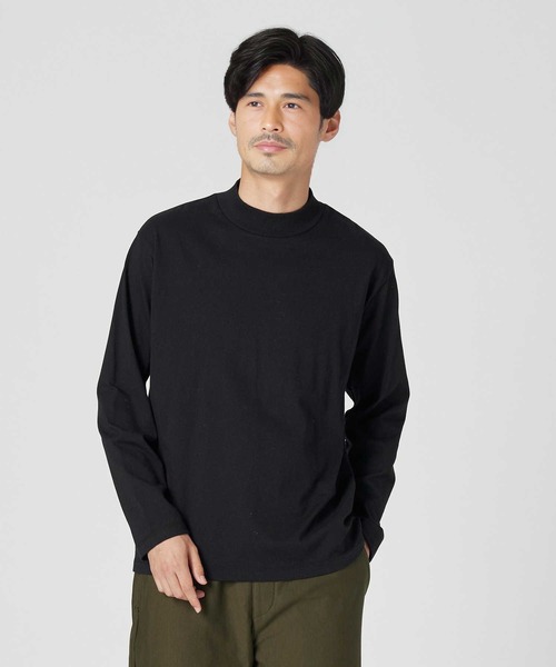 BACK NUMBER(バックナンバー)の「【BACK NUMBER】【エクストラサーモ】モックネック長袖Tシャツ(Tシャツ/カットソー・メンズ・ダークグレー/ホワイト/ブラック・XL/M/L/S)」の2枚目の写真