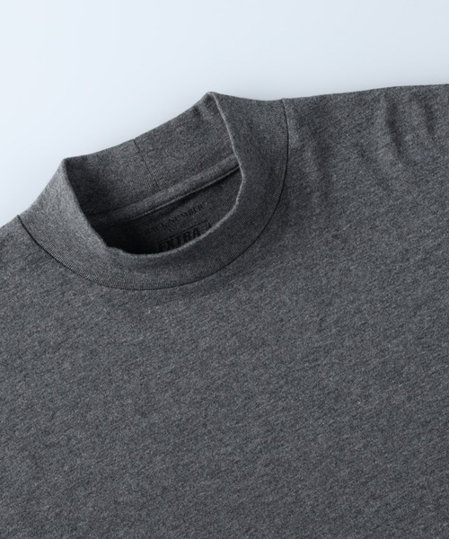 BACK NUMBER(バックナンバー)の「【BACK NUMBER】【エクストラサーモ】モックネック長袖Tシャツ(Tシャツ/カットソー・メンズ・ダークグレー/ホワイト/ブラック・XL/M/L/S)」の5枚目の写真