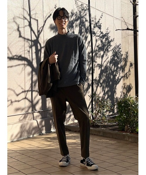 BACK NUMBER(バックナンバー)の「【BACK NUMBER】【エクストラサーモ】モックネック長袖Tシャツ(Tシャツ/カットソー・メンズ・ダークグレー/ホワイト/ブラック・XL/M/L/S)」の12枚目の写真