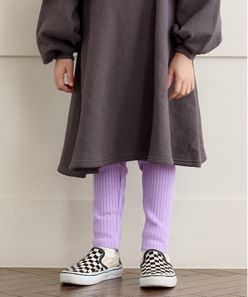 CALMIA（カルミア）の「裏起毛テレコ フルタケレギンス（80～150cm)（レギンス/スパッツ・キッズ・ライトグリーン/ピンク/ラベンダー/ライトブルー/チャコール・120/110/95/90/150/130/140/80/100）」の6枚目の写真