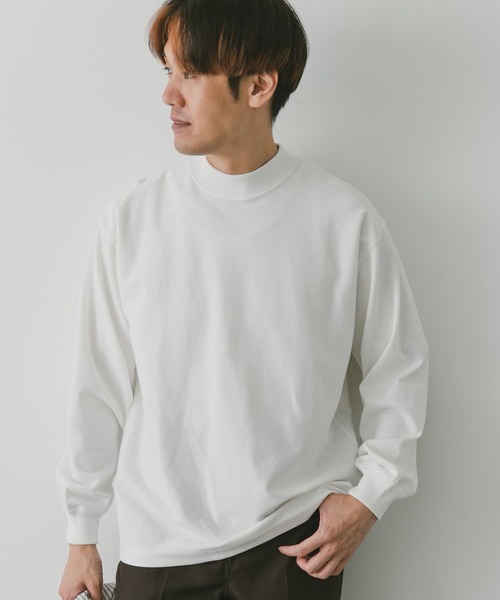 URBAN RESEARCH DOORS(アーバンリサーチドアーズ)の「USAコットンモックネックロングスリーブTシャツ(Tシャツ/カットソー・メンズ・ホワイト/チャコールグレー/グレー系その他・MEDIUM/LARGE)」の16枚目の写真