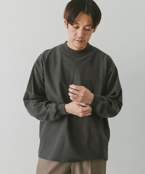URBAN RESEARCH DOORS(アーバンリサーチドアーズ)の「USAコットンモックネックロングスリーブTシャツ(Tシャツ/カットソー・メンズ・ホワイト/チャコールグレー/グレー系その他・MEDIUM/LARGE)」の21枚目の写真