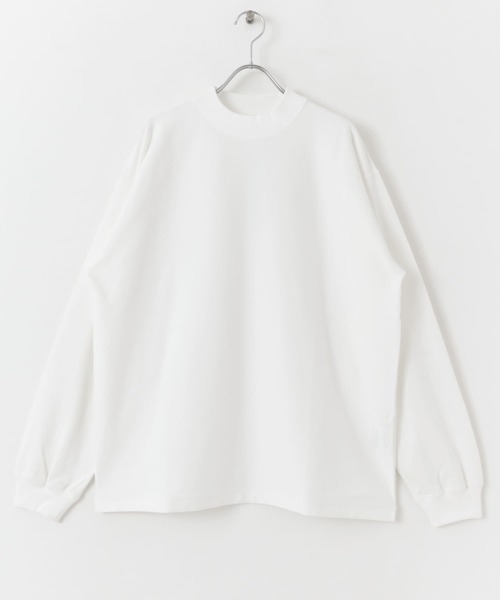 URBAN RESEARCH DOORS(アーバンリサーチドアーズ)の「USAコットンモックネックロングスリーブTシャツ(Tシャツ/カットソー・メンズ・ホワイト/チャコールグレー/グレー系その他・MEDIUM/LARGE)」の8枚目の写真
