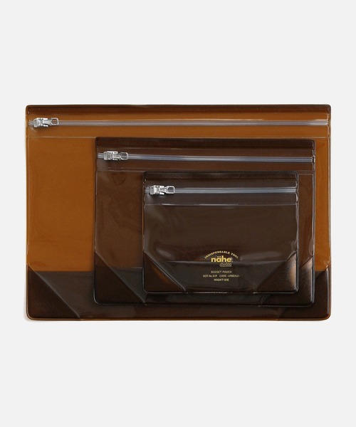nahe ネーエ ガセットポーチ スクエア クリア ミニ S（ポーチ）｜nahe