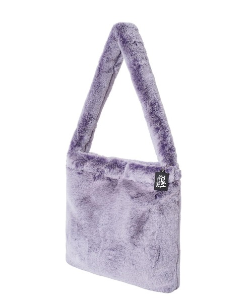 X-girl（エックスガール）の「FAUX FUR SHOULDER BAG（ショルダーバッグ・レディース・パープル/ホワイト/ブラック・ONE SIZE）」の3枚目の写真