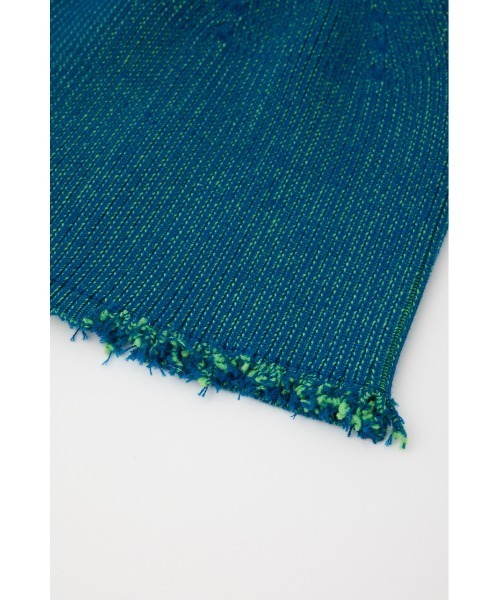 SLY（スライ）の「DAMAGING RIB BEANIE ダメージング リブ ビーニー（ニットキャップ/ビーニー・レディース・ブルー系その他/グレー系その他2/レッド系その他/ブラック・FREE）」の8枚目の写真