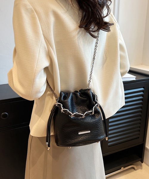 セール】2way巾着 バケットチェーンショルダーバッグ（ショルダー  