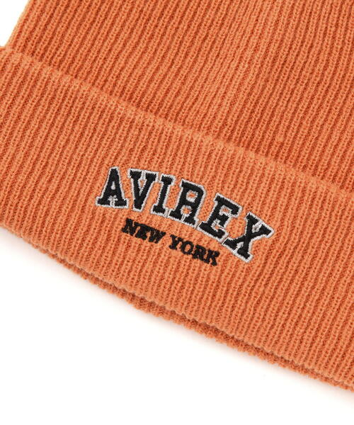 AVIREX(アヴィレックス)の「《KID’S / キッズ》LOGO KNIT CAP / ロゴ ニット キャップ / AVIREX / アヴィレックス(ニットキャップ/ビーニー・キッズ・オレンジ/ブラック・F)」の6枚目の写真