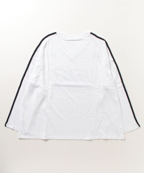 LYEON(リヨン)の「サイドラインVネックロンT(Tシャツ/カットソー・レディース・ホワイト/ブラック・FREE)」の11枚目の写真