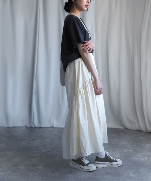 alala（アララ）の「キャンバス/メタリック厚底スニーカー ＜ 伸びるシューレース ＞（スニーカー・レディース・ブラック/シルバー系その他/ブルー/カーキ/ライトベージュ・S/M/LL/L）」の16枚目の写真