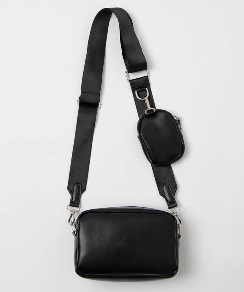 WEGO（ウィゴー）の「WEGO/ポーチ付きPUミニショルダー（ショルダーバッグ・レディース・ブラック/オフホワイト・FREE）」の13枚目の写真