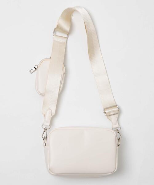 WEGO（ウィゴー）の「WEGO/ポーチ付きPUミニショルダー（ショルダーバッグ・レディース・ブラック/オフホワイト・FREE）」の14枚目の写真