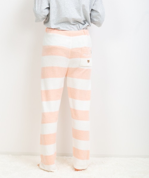 PAUL&JOE（ポールアンドジョー）の「【PAUL&JOE】編立てニット ボーダー ロングパンツ（ルームウェア/パジャマ・レディース・ネイビー/ターコイズブルー/ピンク・M-L）」の20枚目の写真