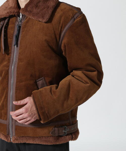 AVIREX（アヴィレックス）の「《WEB&DEPOT限定》CORDUROY B-3 JACKET / コーデュロイ B-3 ジャケット / AVIREX / アヴィレックス（ミリタリージャケット・メンズ・ブラック/ブラウン・MEDIUM/LARGE/X-LARGE/XX-LARGE/FREE）」の10枚目の写真