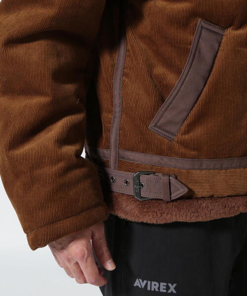 AVIREX（アヴィレックス）の「《WEB&DEPOT限定》CORDUROY B-3 JACKET / コーデュロイ B-3 ジャケット / AVIREX / アヴィレックス（ミリタリージャケット・メンズ・ブラック/ブラウン・MEDIUM/LARGE/X-LARGE/XX-LARGE/FREE）」の8枚目の写真