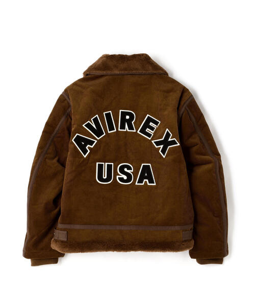 AVIREX（アヴィレックス）の「《WEB&DEPOT限定》CORDUROY B-3 JACKET / コーデュロイ B-3 ジャケット / AVIREX / アヴィレックス（ミリタリージャケット・メンズ・ブラック/ブラウン・MEDIUM/LARGE/X-LARGE/XX-LARGE/FREE）」の5枚目の写真