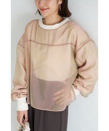 【ZOZO限定】オーガンジーレイヤードスウェット