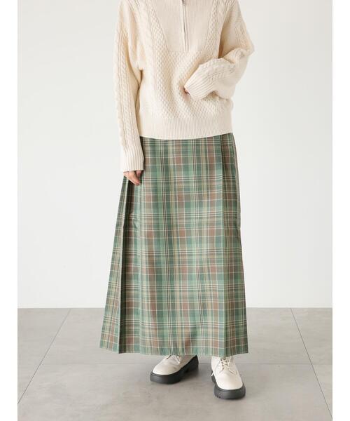 Lugnoncure（ルノンキュール）の「チェックプリーツスカート（スカート・レディース・ブラック/ブルー/グリーン・F）」の3枚目の写真