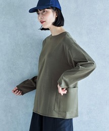 Kraso（クラソ）の「オールライト研究所　　みんなにやさしくかっこいい　裏表前後ろのない　シルケット加工できれい見え　ポケットＴシャツ（長袖）（Tシャツ/カットソー）」