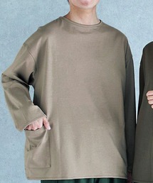 Kraso（クラソ）の「オールライト研究所　　みんなにやさしくかっこいい　裏表前後ろのない　シルケット加工できれい見え　ポケットＴシャツ（長袖）（Tシャツ/カットソー）」