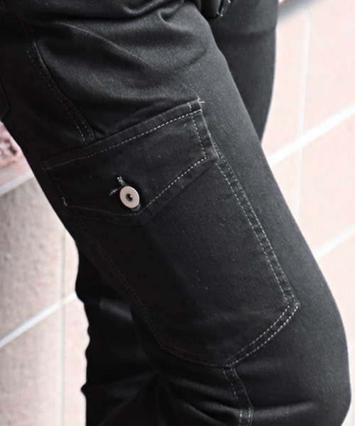 LUXSTYLE(ラグスタイル)の「デニムカーゴパンツ(デニムパンツ・メンズ・ライトグレー/インディゴブルー/ブルー/ブラック系その他・M/L/XL)」の16枚目の写真
