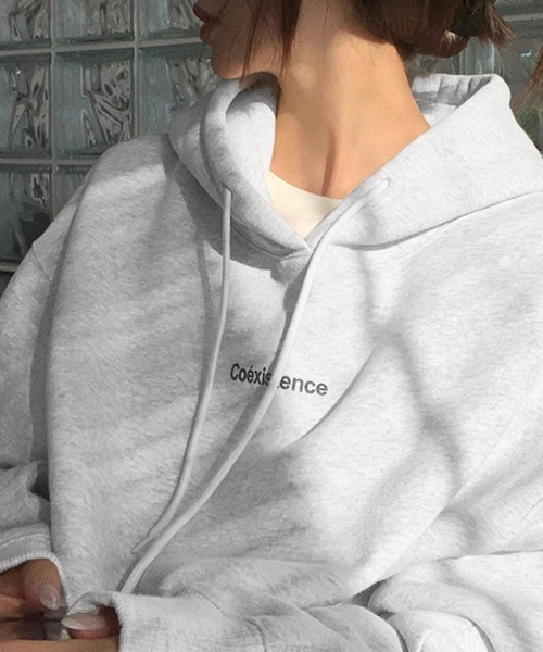 Miniministore(ミニミニストア)の「パーカー レディース秋冬裏起毛スウェット(パーカー・レディース・ライトグレー/ホワイト・フリー)」の11枚目の写真