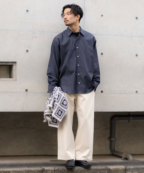 417 EDIFICE（フォーワンセブンエディフィス）の「【LE JAPON】 Akita レギュラーカラーデニムシャツ（シャツ/ブラウス・メンズ・コバルトブルー/ブルー系その他・LARGE/MEDIUM/SMALL）」の8枚目の写真