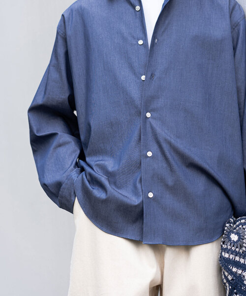 417 EDIFICE（フォーワンセブンエディフィス）の「【LE JAPON】 Akita レギュラーカラーデニムシャツ（シャツ/ブラウス・メンズ・コバルトブルー/ブルー系その他・LARGE/MEDIUM/SMALL）」の11枚目の写真