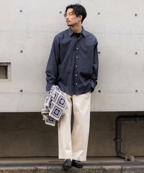 417 EDIFICE（フォーワンセブンエディフィス）の「【LE JAPON】 Akita レギュラーカラーデニムシャツ（シャツ/ブラウス・メンズ・コバルトブルー/ブルー系その他・LARGE/MEDIUM/SMALL）」の13枚目の写真