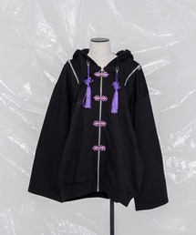 『REFLEM/レフレム』うさ耳チャイナパーカー/ジップアップパーカー REFLEM レフレム うさ耳チャイナパーカー ジップアップパーカー 紫