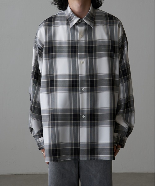 Lui's（ルイス）の「ロイヤルチェックスリットボリュームシャツ（シャツ/ブラウス・メンズ・グレー/ホワイト・FREE）」の16枚目の写真